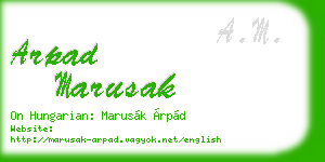 arpad marusak business card